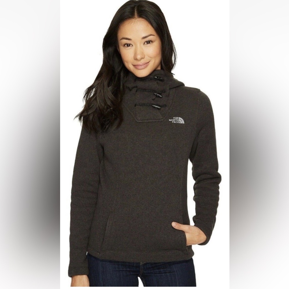 The North Face Womens Jacket Crescent Fleece Hooded Pull Over size XL gray